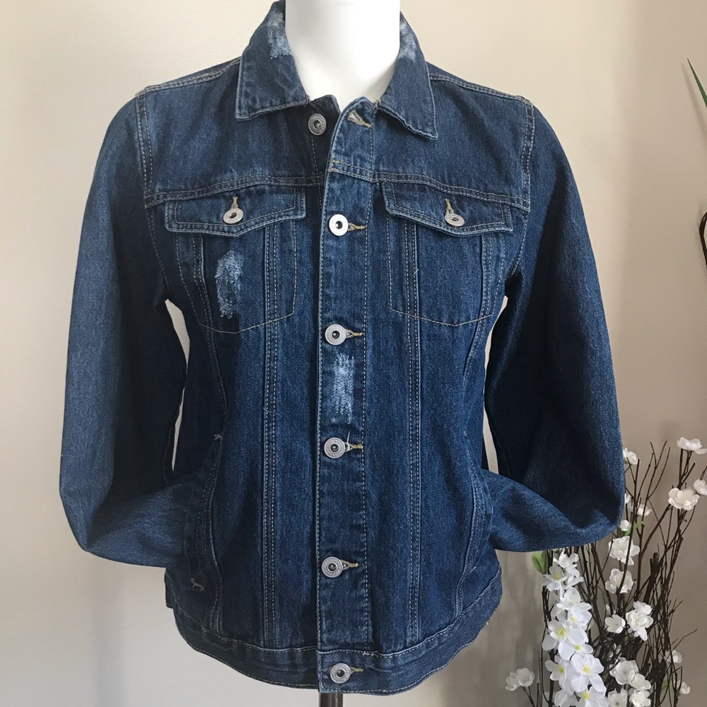 New Look Women’s Navy Blue Denim Jacket - Picture 1 of 8
